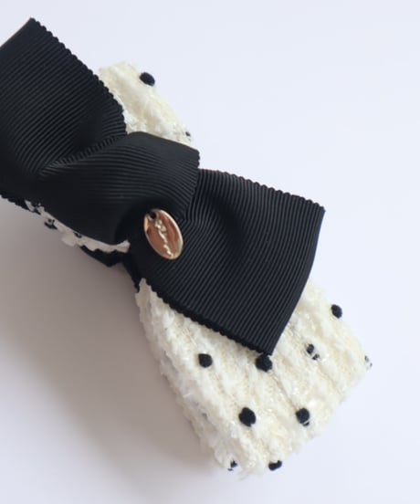 black×ivory white×black dot(combination ribbon)