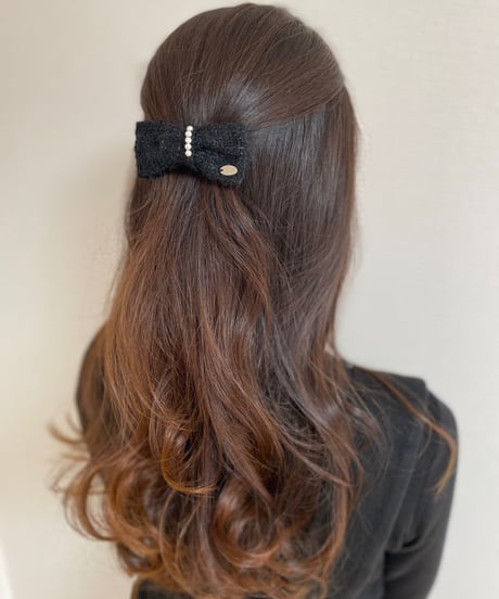 cotton  Pearl 5×black×linelamé(barrette)