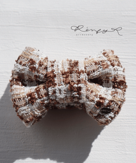 brown×beige×white (banana clip)