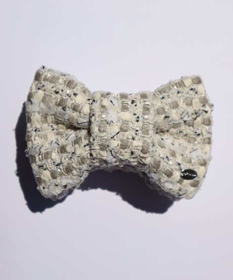 Ivory White Grey ×Metallic Silver (banana clip)
