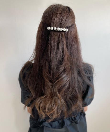 pearl 7 black(barrette)