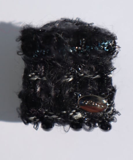 gray×black×blue&silverlamé(mini mini clip)