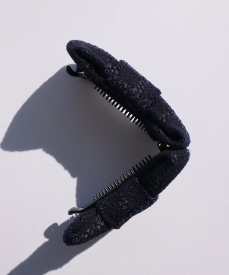Navy×spiral(banana clip)