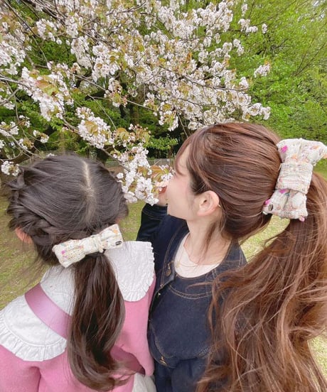ivory×pompoms color(banana clip)