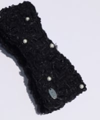 cottonpearl×black× lamé russell fringe(smart banana clip)