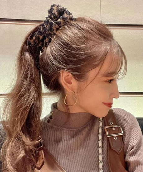 leopard  tweed brown(banana clip)