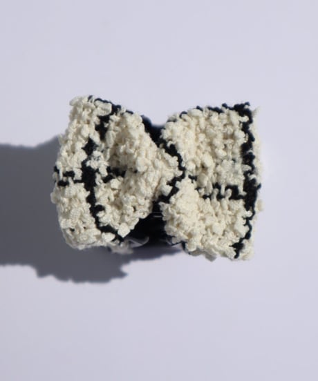 waffle ivory×black(mini mini clip)