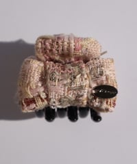 pink×beige(mini mini ribbon clip)