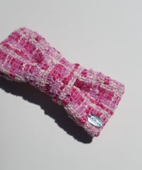 pink×pink tweed ribbon(barrette)