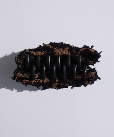 leopard tweed ribbon(vance clip)