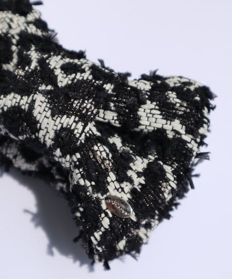 leopard  tweed monotone(banana clip)
