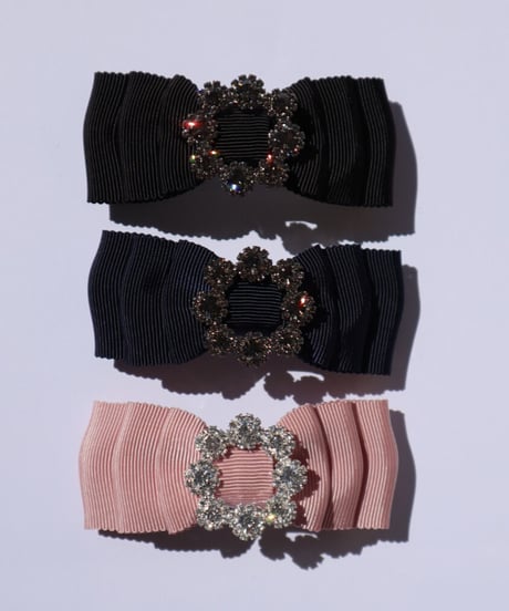 bijou triple ribbon(barrette)