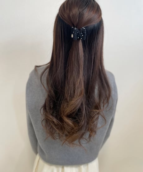 black×white dot (mini mini clip)