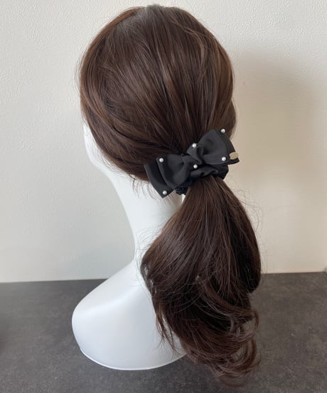 pearl double ribbon(chouchou)
