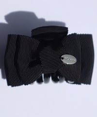 black double ribbon(mini mini clip)