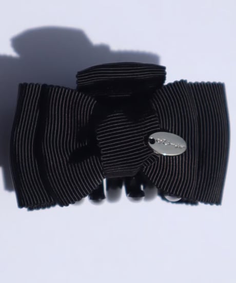 black double ribbon(mini mini clip)