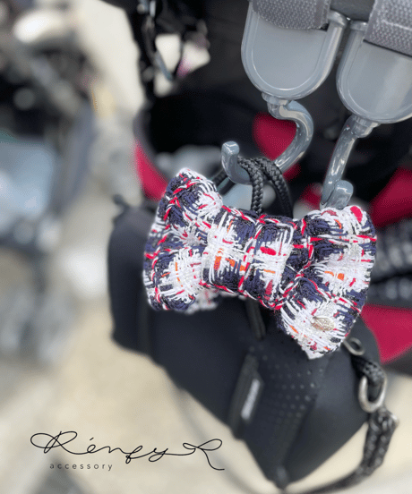 navy×white×red(banana clip)
