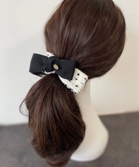 black×ivory white×black dot(combination ribbon)