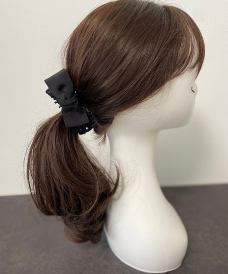 black×silver and white pompom(combination ribbon)
