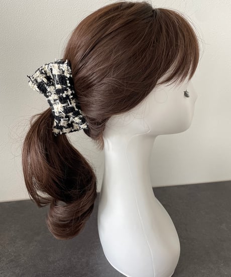 feather black×feather ivory(banana clip)