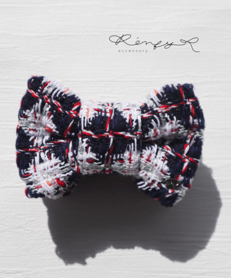navy×white×red(banana clip)