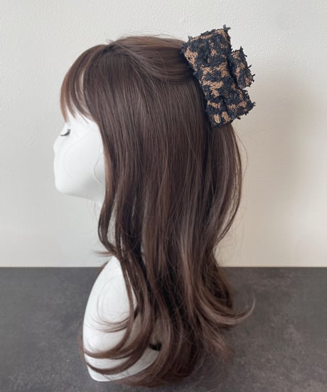 leopard tweed ribbon(vance clip)