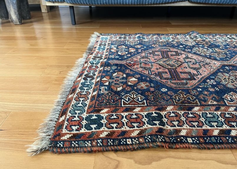 アンティーク　カシュガイ　トライバルラグ　絨毯 アンティークペルシャ絨毯 トライバルラグ カシュガイ族