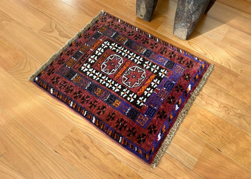 Vintage Tribal Rug バルーチ 50 × 44 cm [GLR0592] | 