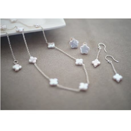 【drop】silver925 フラワーケシネックレス