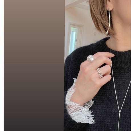 ＜受注オーダー＞one (bubble silver pierce ２）