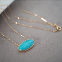 【colors】18kgp ターコイズネックレス