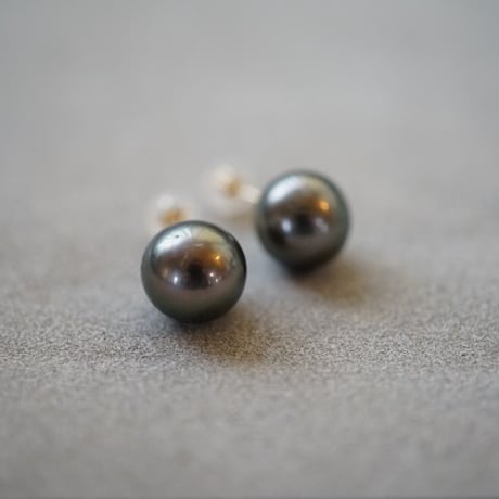 【drop】南洋パール黒蝶貝ピアス