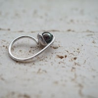【seasons】ブラックあこやパールリング