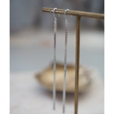 【chain】silver925 ラインチェーンピアス
