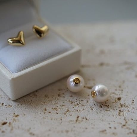【drop】１８K あこやパールキャッチ white