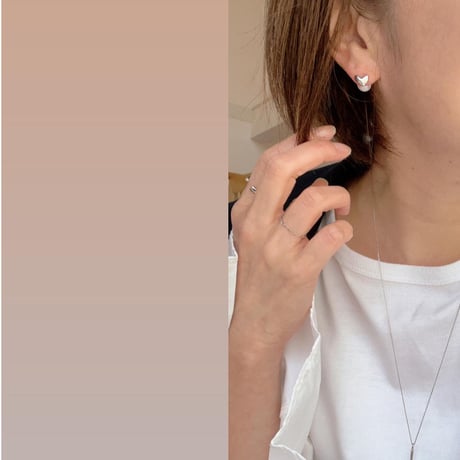 【charm】silver925 small heart pierce