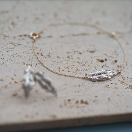 【charm】silver leaf pierce 1