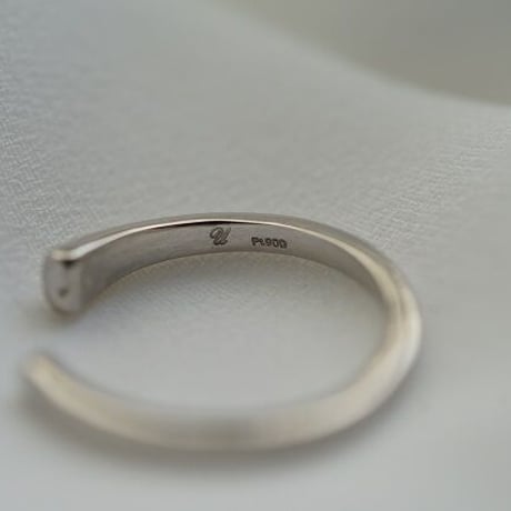 【U for you】Pt900 ripples open ring