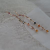 【seasons】マルチカラーサファイヤピアス１