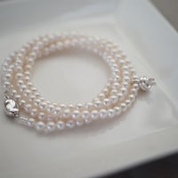 【knot】silver925 knot long peal necklace