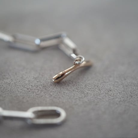 【chain】silver925×K１０ chain bracelet