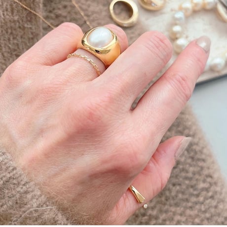 ＜受注オーダー＞one (bubble gold ring）