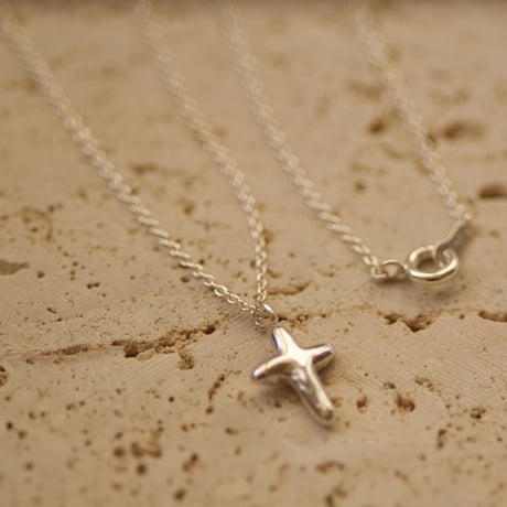 【charm】silver cross necklace (S)
