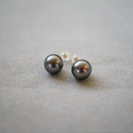 【drop】南洋パール黒蝶貝ピアス