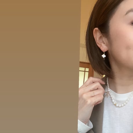 【drop】18kgp フラワーケシピアス