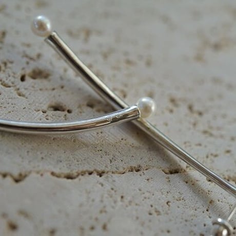 ＜受注オーダー＞one (bubble silver pierce ２）