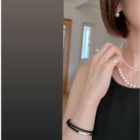【drop】あこやパールハネ玉ネックレス９