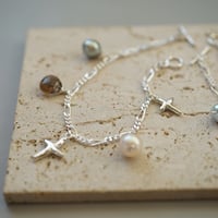 【seasons】パールのかけらブレスレット① （cross）