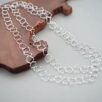 【chain】silver925 ウェーブチェーンロングネックレス