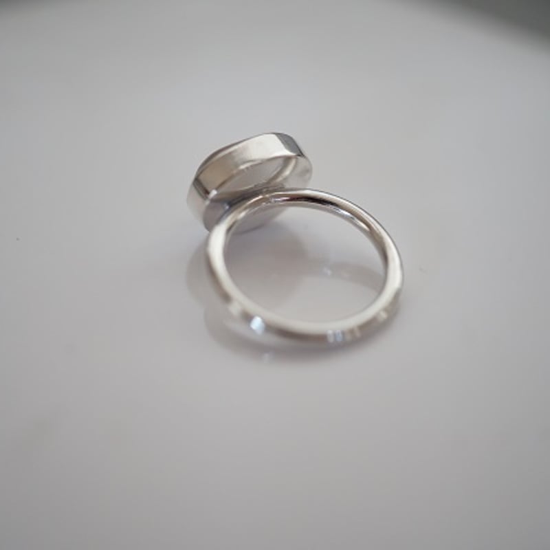 colors】 silver925 グレーオニキスの1粒ピンキーリング | U for you